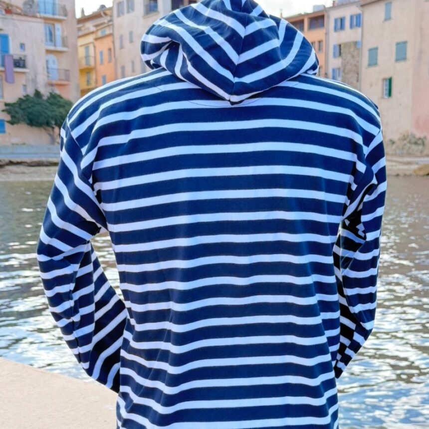 Veste rayé ML capuche – Image 2