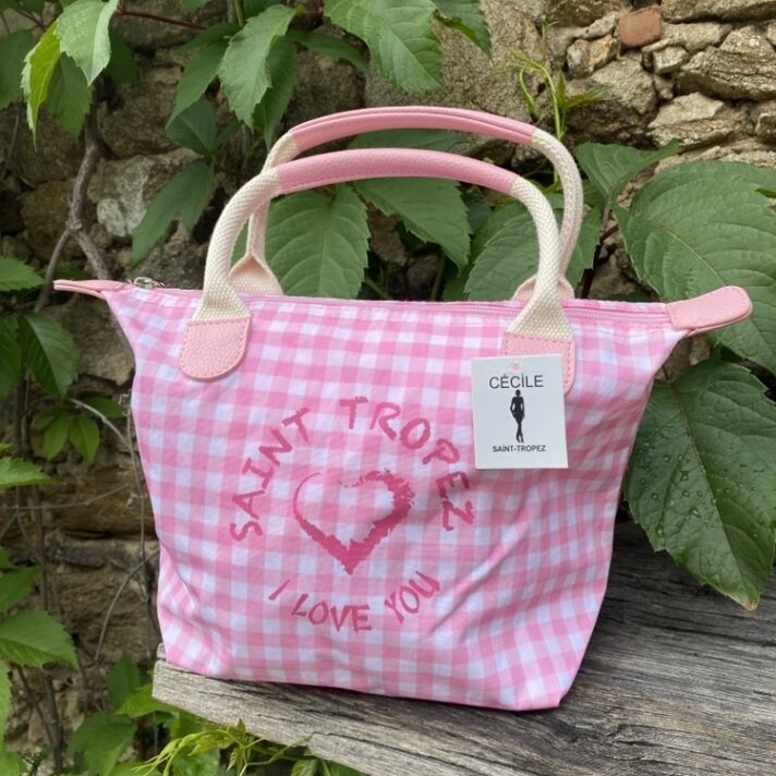 Petit Sac Vichy Saint-Tropez I love you