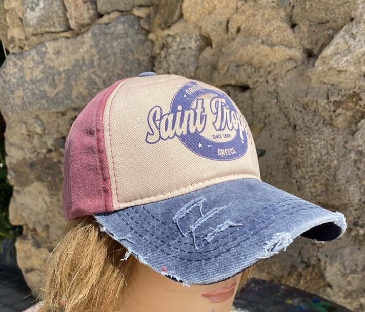 Casquette original denim tricolor «Saint-Tropez»